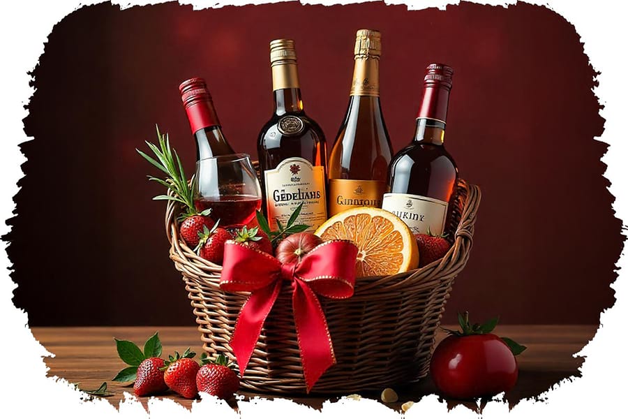 Alcohol gift basket